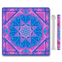 Tapis de jeu de Mahjong personnalisé à faible MOQ, directement de l'usine, tables de voyage carrées, tapis de poker domestique pour tuiles de Mahjong avec support en caoutchouc