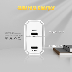 Cargador de Teléfono Móvil de 40 W, Enchufe EU, US, UK, Tipo C, <span class=keywords><strong>Carga</strong></span> Rápida para Android, <span class=keywords><strong>Carga</strong></span> Súper Rápida para Samsung/Xiaomi/<span class=keywords><strong>Huawei</strong></span> - Product Image 6