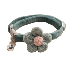 <span class=keywords><strong>Collar</strong></span> para gato y perro pequeño con campana y flor para Navidad, bonito <span class=keywords><strong>collar</strong></span> de lana para mascotas, suministro barato para gato - Product Image 2
