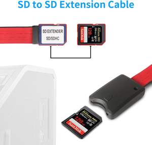 Material de PVC 19.6in/50cm <span class=keywords><strong>Cable</strong></span> de extensión de tarjeta de <span class=keywords><strong>memoria</strong></span> SD Adaptador de ranura de tarjeta <span class=keywords><strong>externa</strong></span> para navegación de coche Cables de datos de computadora - Product Image 4