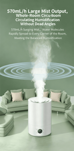 เครื่องเพิ่มความชื้น<span class=keywords><strong>ใน</strong></span>อากาศแบบไฟฟ้า 6 ลิตร <span class=keywords><strong>ส</strong></span>ำหรับห้องนั่งเล่น ฉีดพ่นละอองละเอียด พร้อมฟังก์ชั่นอโรมาเธอราพี <span class=keywords><strong>ฆ่า</strong></span><span class=keywords><strong>เชื้อ</strong></span>โรค ควบคุมการทำงานด้วยรีโมท เหมาะสำหรับใช้<span class=keywords><strong>ใน</strong></span>บ้าน โรงแรม ใช้ได้<span class=keywords><strong>ใน</strong></span>เวลากลางคืน - Product Image 2
