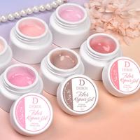 Deroi Fiber Gel Réparateur d'Ongles Gel Constructeur Renforcé Non Thermique Rose Nude pour Extension