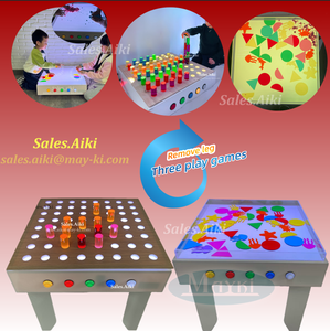 Botones LED, Artículos sensoriales de mesa con varillas de arcoíris, Sala sensorial de juego divertido superior, mesa de grafiti lavable DIY, Sala sensorial de juegos - Product Image 2