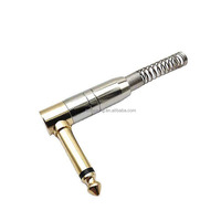 Câble audio mono de haute qualité pour microphone, connecteur de guitare TRS TS 6,35 mm, fiches jack stéréo mono 1/4'' à angle droit