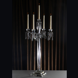 Bomboniere Votive all'ingrosso in <span class=keywords><strong>vetro</strong></span> a 5 candelabri in cristallo chiaro - Product Image 2
