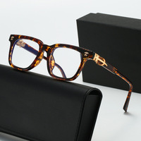 Gafas Unisex con Montura Completa Antiluz Azul en Forma de Cruz, Lentes AC, Patillas de Acetato Elegantes y Bisagras de Pasador, para Miopía, Novedad 2026