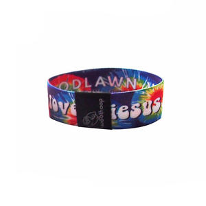 Ucuz profesyonel fabrika doğrudan satış özel festivali elastik kumaş bilekliği - Product Image 3