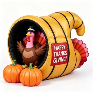 Nuevo Diseño de Cornucopia, Cuerno de Pavo, Calabaza, Inflables de Acción de Gracias, Decoraciones de Pavo para Exteriores con Luces LED Integradas - Product Image 2