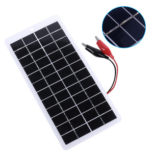 Masuyoshi Mitsu 5W 12V Polycrystalline <b>Solar</b> <b>Panel</b> With Clips For 9-12V Battery Charging - Product Image 3