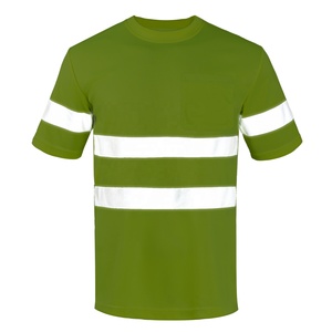 Chất lượng tốt của nam giới khả năng hiển thị cao Ngắn Tay Áo phản quang an toàn Hi VIS t Áo sơ mi làm việc Polo t Áo sơ mi - Product Image 2