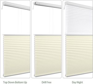 Tùy chỉnh di động Shades nhiệt cách điện trên xuống dưới lên cơ giới tổ ong Rèm cho nhà Windows - Product Image 5