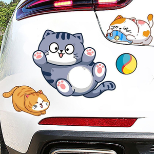 Autocollant de pneu de voiture personnalisé, design amusant, autocollants de pare-chocs, logo 3D, autocollants de dessin animé pour véhicule, décoration DIY - Product Image 6