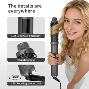 Lisseur et boucleur multifonctionnel 3-en-1 transfrontalier à chauffage rapide pour cheveux secs, avec peigne volumisant électrique - Product Image 1