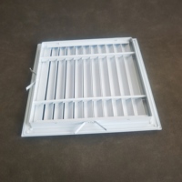 Grille de radiateur carrée moderne en alliage d'aluminium, vente directe usine, couvercle de radiateur personnalisé, grille décorative durable pour porte