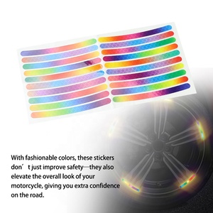 Pegatina reflectante de arcoíris para motocicleta de ajuste Universal, <span class=keywords><strong>pegatinas</strong></span> de advertencia de seguridad nocturna para Pit Dirt Bike ATV UTV Scooter Off Road - Product Image 6
