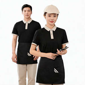 Camiseta Polo de Manga Corta de Poliéster Ecológica Personalizada para Uniforme de <span class=keywords><strong>Camarera</strong></span>, Logotipo por Transferencia de Calor, Unisex, Tallas L-6XL, para Restaurantes y Bares - Product Image 2