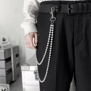 Tùy Chỉnh Cá Nhân Đồ Trang Sức Vòng Cổ Punk Ngọc Trai Quần Chuỗi Bijoux En acier inoxydable Ví Chuỗi Cho Phụ Nữ Người Đàn Ông - Product Image 6