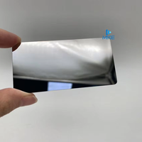 En stock, cartes métalliques argentées en acier inoxydable vierges de 80*40*1 mm pour gravure au laser