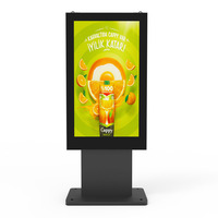 Cadre en aluminium Publicité vidéo numérique extérieure Double face LED Mupi 3d écran led 4000 lumens écran vitrine
