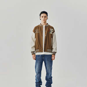 Chaqueta Varsity Personalizada de Lana Chenilla Bordada, Estilo Urbano Unisex, Chaqueta de Invierno con Letras de Béisbol - Product Image 3