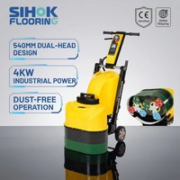 SIHOK 4KW 540mm Meuleuse à béton à faible émission de poussière à deux têtes pour le meulage et le polissage des allées 220V 380V CE Vente en gros