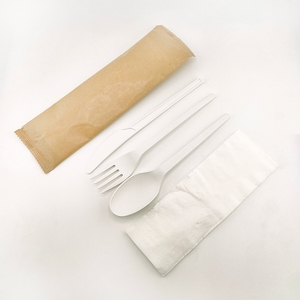 Kit de couverts OEM d'usine en CPLA, ensembles de couverts compostables, couteau, fourchette et cuillère personnalisés, manche sur mesure - Product Image 2