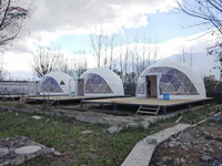 Maison dôme Glamping Yourte Maison Glamping Tente de luxe Maison Glamping Tente Camping Dôme géodésique Tentes à vendre avec salle de bain