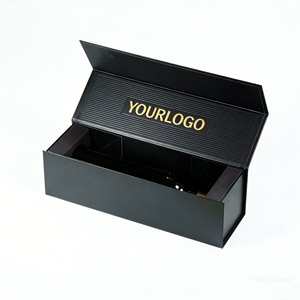 <b>Bottle</b> <b>Box</b>, Magnetic Rigid <b>Box</b> for Wine and Liquor with Gold Foil Stamping and UV Spot, Heavy Duty Gift Packaging - Product Image 3