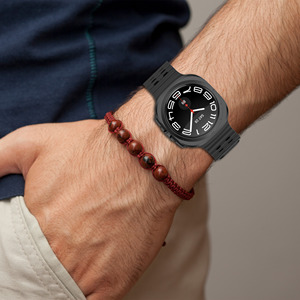 Nouveau <span class=keywords><strong>bracelet</strong></span> de montre en silicone respirant pour <span class=keywords><strong>Samsung</strong></span> Galaxy Watch 7 8 Ultra 47 mm, <span class=keywords><strong>bracelet</strong></span> de montre avec boucle, connecteur métallique - Product Image 6