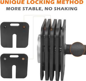 Mancuerna Ajustable Lumina de Hierro Fundido Recubierta de Goma con Bloqueo Rápido, Capacidad de 80 LB, Aparato para Relajación Muscular - Product Image 6