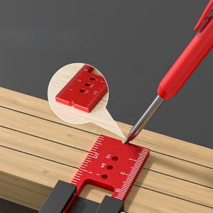 Règle de marquage de menuisier en alliage d'aluminium Règle d'angle 16/20/30cm Outil de mesure DIY - Product Image 6