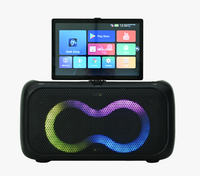 Máquina de Karaoke Portátil para Adultos con Pantalla Integrada para Mostrar Letras, 2 Micrófonos Inalámbricos Autocargables, Compatible con Teléfonos Móviles y Computadoras