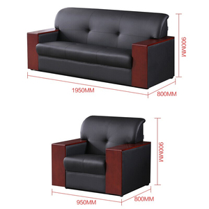 SF-11 Mobilier de bureau commercial moderne, canapé de réception, canapé de bureau en cuir, ensemble de canapés de bureau - Product Image 6