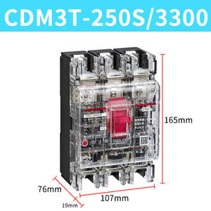 Interruptor Automático de Caja Moldeada Delixi CDM3T-250S/3300 250A 200A Transparente 3P Categoría de Producto - Product Image 3