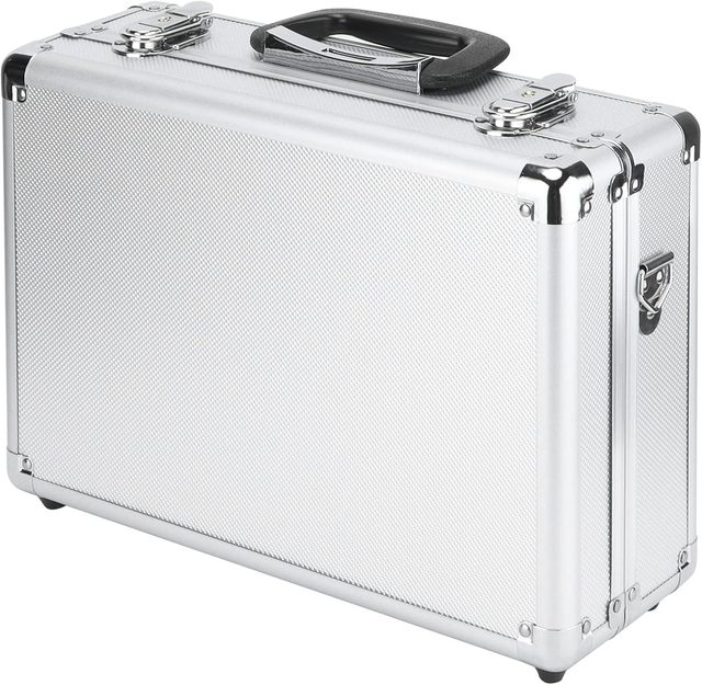 Universal Aluminum Alloy RC Transmitter Carrying Case with Lock Closure Waterproof & Shockproof Portable Design