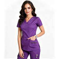 Dernier design d'uniformes d'infirmière pour femmes, ensemble de blouses médicales, pantalon cargo, tissu jersey, vente en gros d'ensembles d'uniformes médicaux