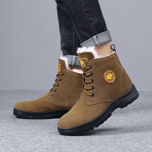 Botas de Nieve para Hombre, Color Caqui, Forradas de Lana, Impermeables, Cálidas, de Caña Alta, para Senderismo al Aire Libre - Product Image 3