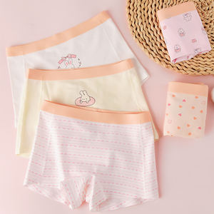กางเกงบ็อกเซอร์สำหรับเด็กผู้หญิงชุดชั้นในผ้าฝ้ายพิมพ์ลายสวยงามใส่สบาย - Product Image 6