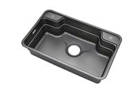 Évier de cuisine intelligent populaire, grand évier simple en nano noir, 80 litres, SUS304, multifonctionnel, design japonais et coréen avec accessoires