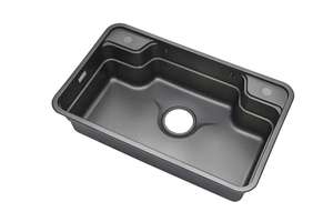 <span class=keywords><strong>Évier</strong></span> de cuisine intelligent populaire, grand <span class=keywords><strong>évier</strong></span> simple en nano noir, <span class=keywords><strong>80</strong></span> litres, SUS304, multifonctionnel, design japonais et coréen avec accessoires - Product Image 3