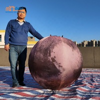 Ballon gonflable géant moderne et coloré pour l'extérieur, en tissu Oxford 210D de 1m, avec éclairage LED RGB, souffleur et télécommande, pour événements et publicité