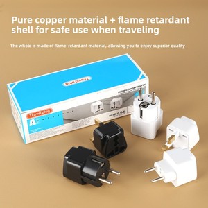 <span class=keywords><strong>Adattatore</strong></span> da Viaggio Portatile in Rame Puro, Convertitore ad Alta Potenza con Guscio in PC, <span class=keywords><strong>Spina</strong></span> Multi-Paese - Product Image 4