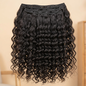 Premium 20 Inch Wavy Kinky Curl Virgin Remy Indian Human Hair Natural Black Temple Hair High Quality - Product Image 1