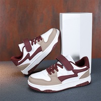 Baskets en cuir respirantes unisexes Cema pour enfants – Chaussures décontractées de skate et de marche pour garçons et filles