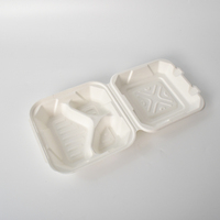 Échantillon gratuit de contenants alimentaires jetables biodégradables en bagasse de canne à sucre, style de rue de Noël, sushi, chewing-gum, nouilles