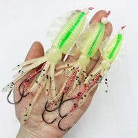 Kit de leurres souples artificiels en caoutchouc UV lumineux avec hameçons pour la pêche en bateau en mer et les poissons d'eau salée