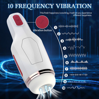 Hochleistungs-Taschenmuschi-Vibrationsmaschine mit 10 Vibrations- und 10 Saugmodi, Ejakulations-Masturbationsbecher für Männer, Sexspielzeug