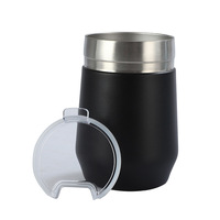 Verre à vin rouge Unisweet 12oz en acier inoxydable à double paroi en forme de U, vierge pour sublimation, mug cadeau DIY, isolation thermique 6 heures