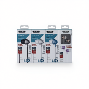 Soyt ST-1030 Stereo Earphone With Mic Super Bass In-Ear Headphones 12Pcs Pack - Product Image 2