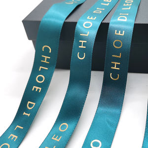 Lujo personalizado marca <span class=keywords><strong>nombre</strong></span> serigrafía regalo decoración joyería paquete cinta de satén - Product Image 5